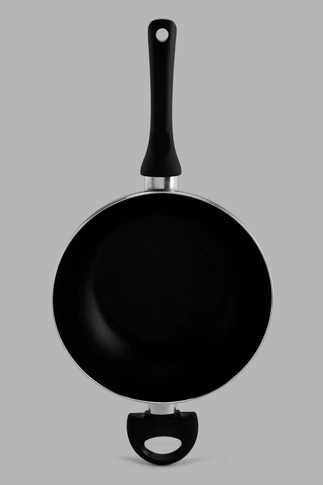 Black Aluminum Non Stick Wok Pan (24Cm)