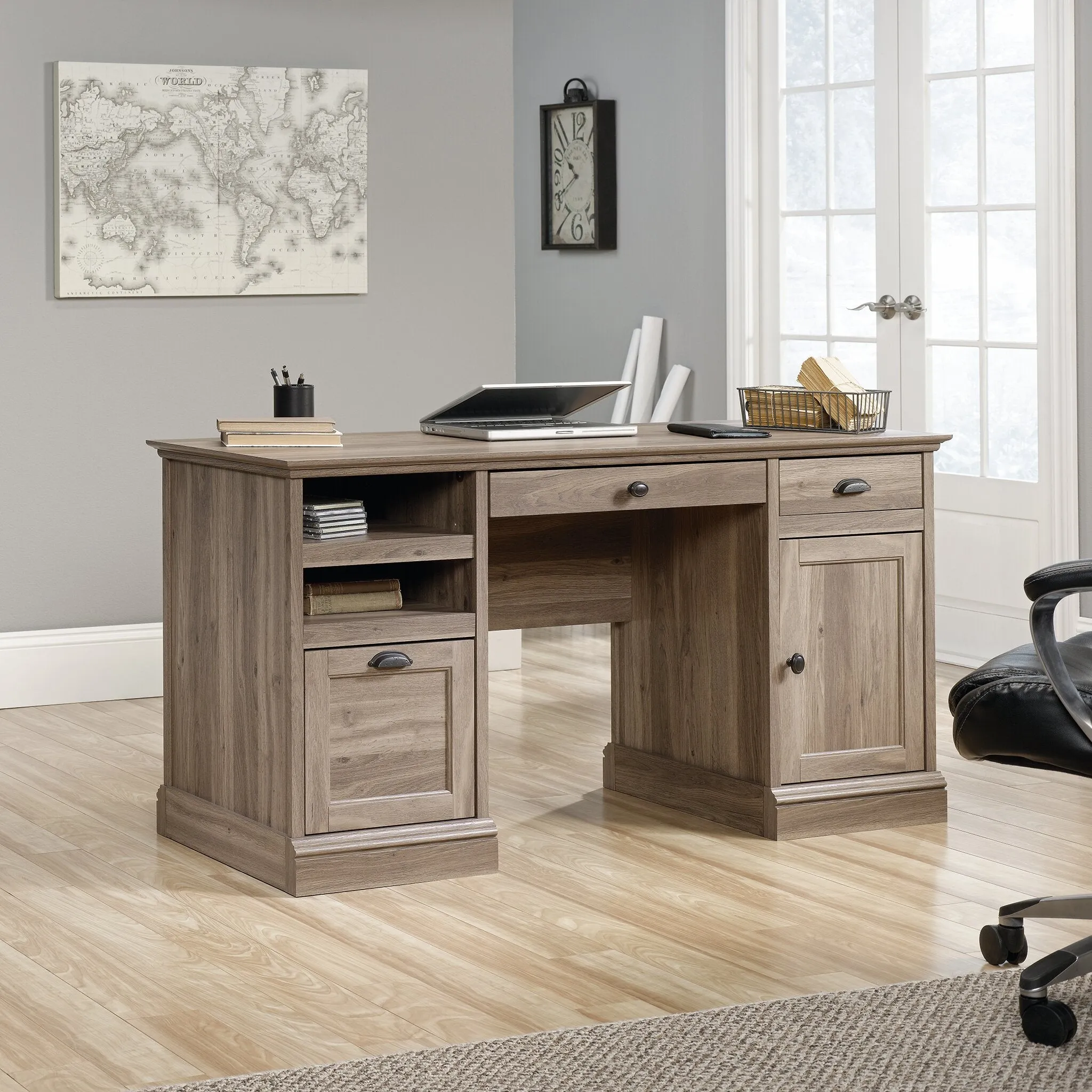 Borba Executive Desk - Salt Oak