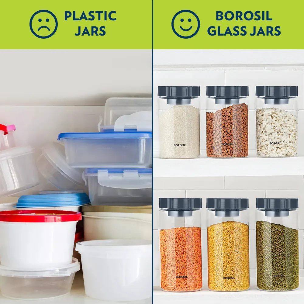 Borosil EasyScoop Endura Airtight Glass Jar