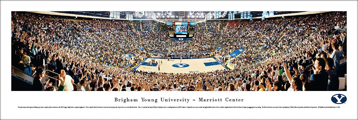 Brigham Young BYU Cougars Basketball "Good Night Zags" Panoramic Poster Print - Blakeway