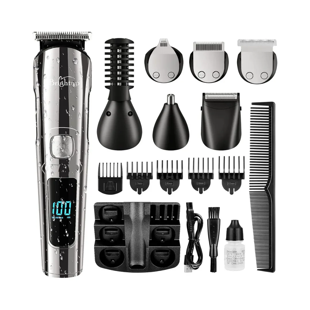 Brightup Beard Trimmer, Cordless Hair Clippers Hair Trimmer for Men