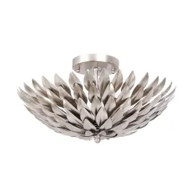 BROCHE 4 LIGHT CEILING MOUNT, ANTIQUE SILVER