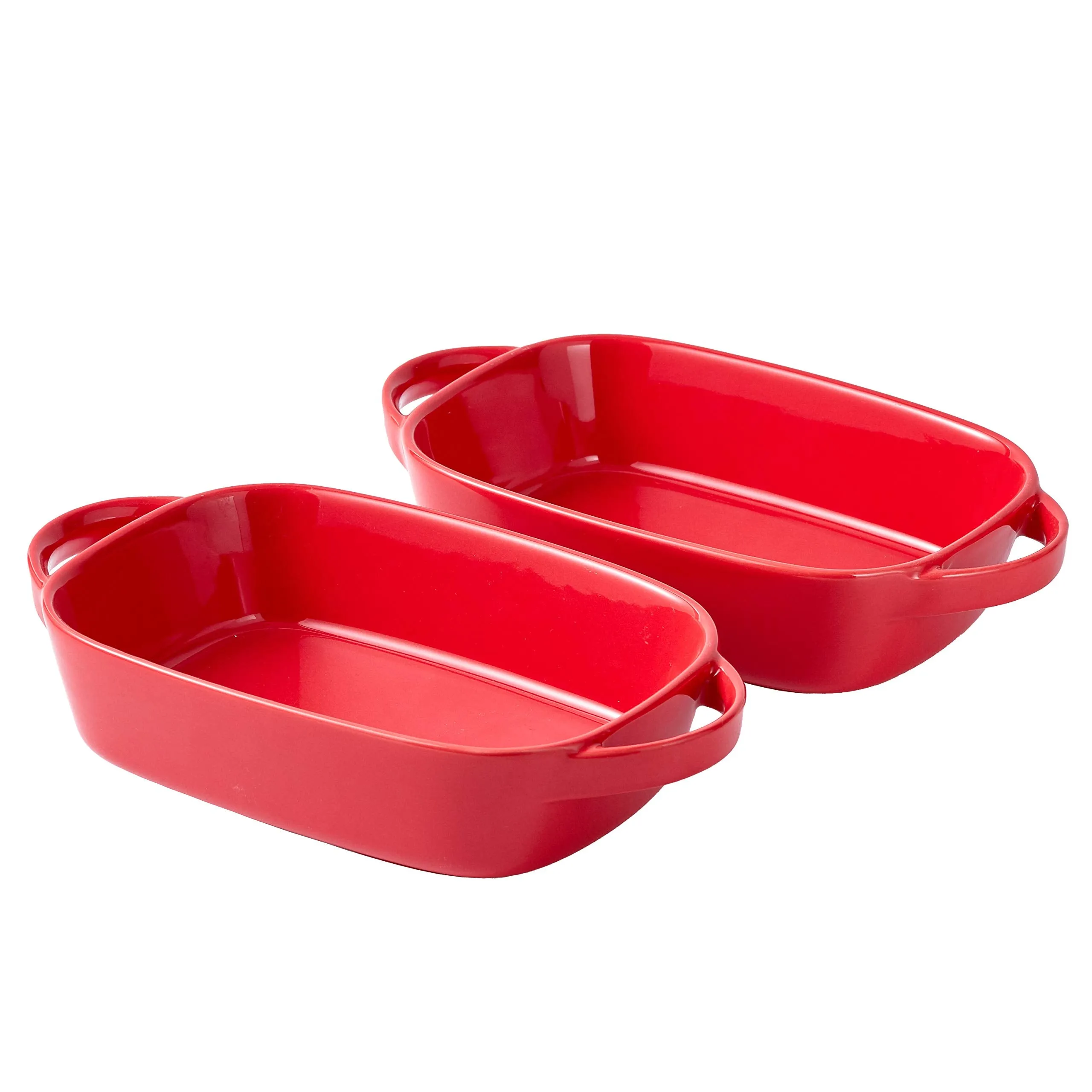 Bruntmor Porcelain 8.5"x6" Baking Dish for Roasting And Lasagna Pan, Oven safe, Set Of 2