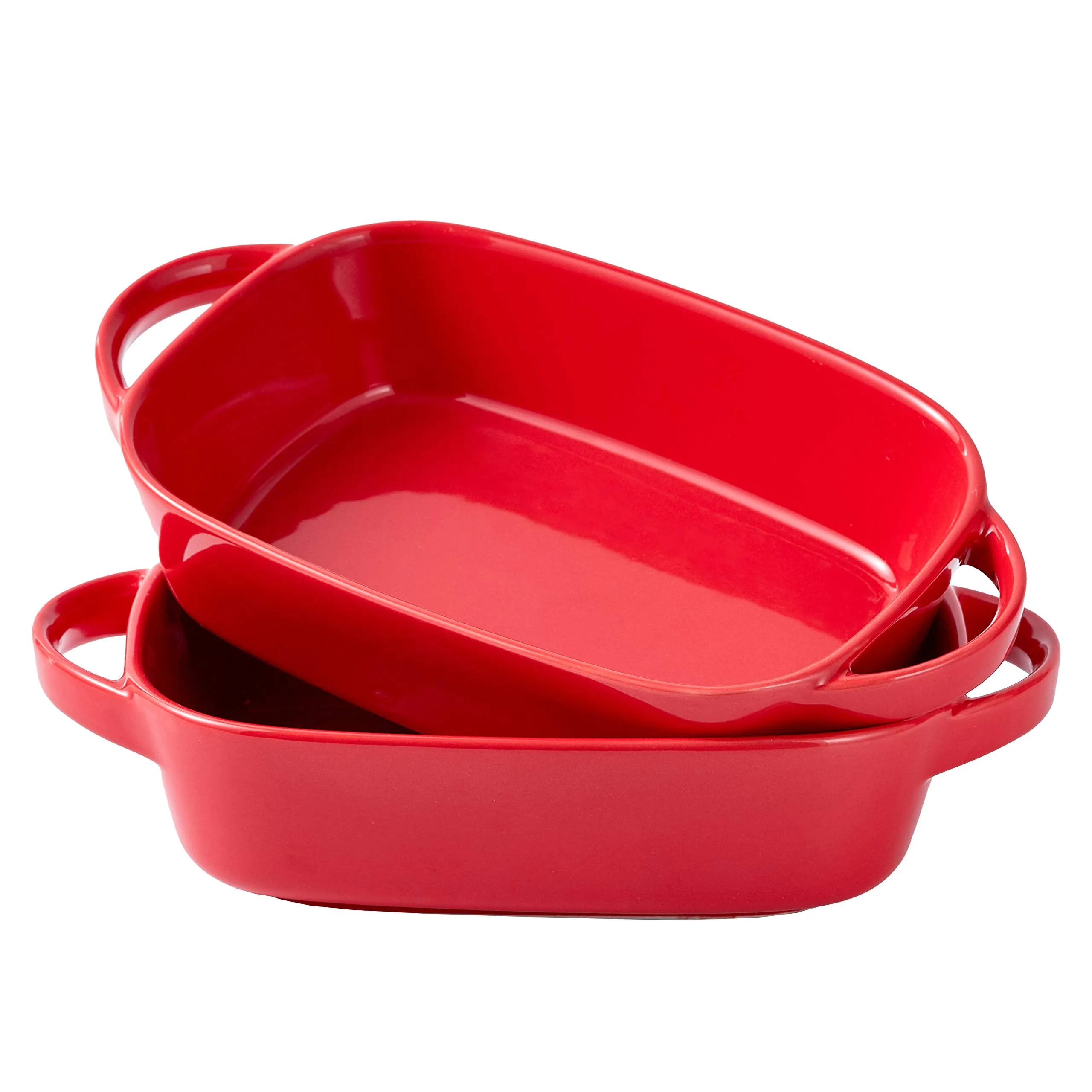 Bruntmor Porcelain 8.5"x6" Baking Dish for Roasting And Lasagna Pan, Oven safe, Set Of 2