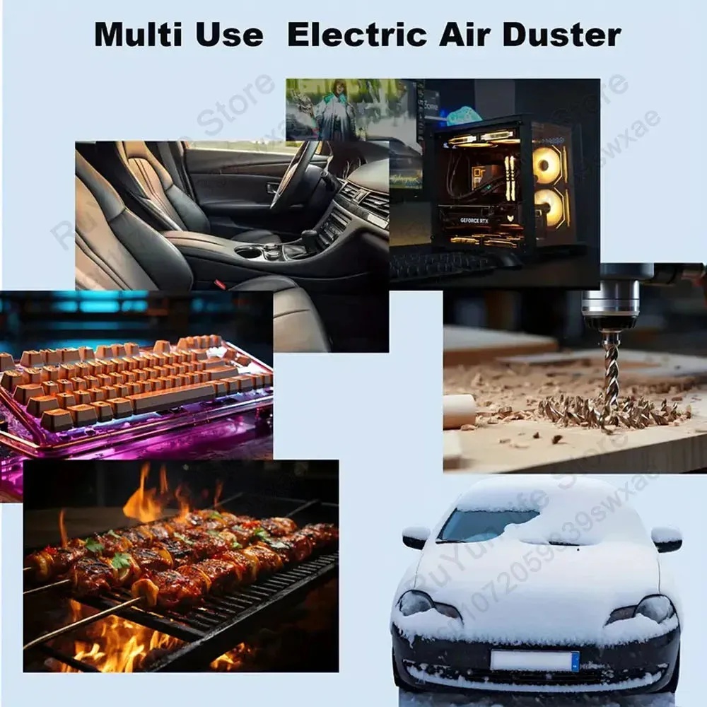 CAER Mini Turbo Jet Fan Electric Air Duster with 3 Gear Adjustable 130000RPM Wind Speed 52m/s Car Computer Cleaning Blower Tool