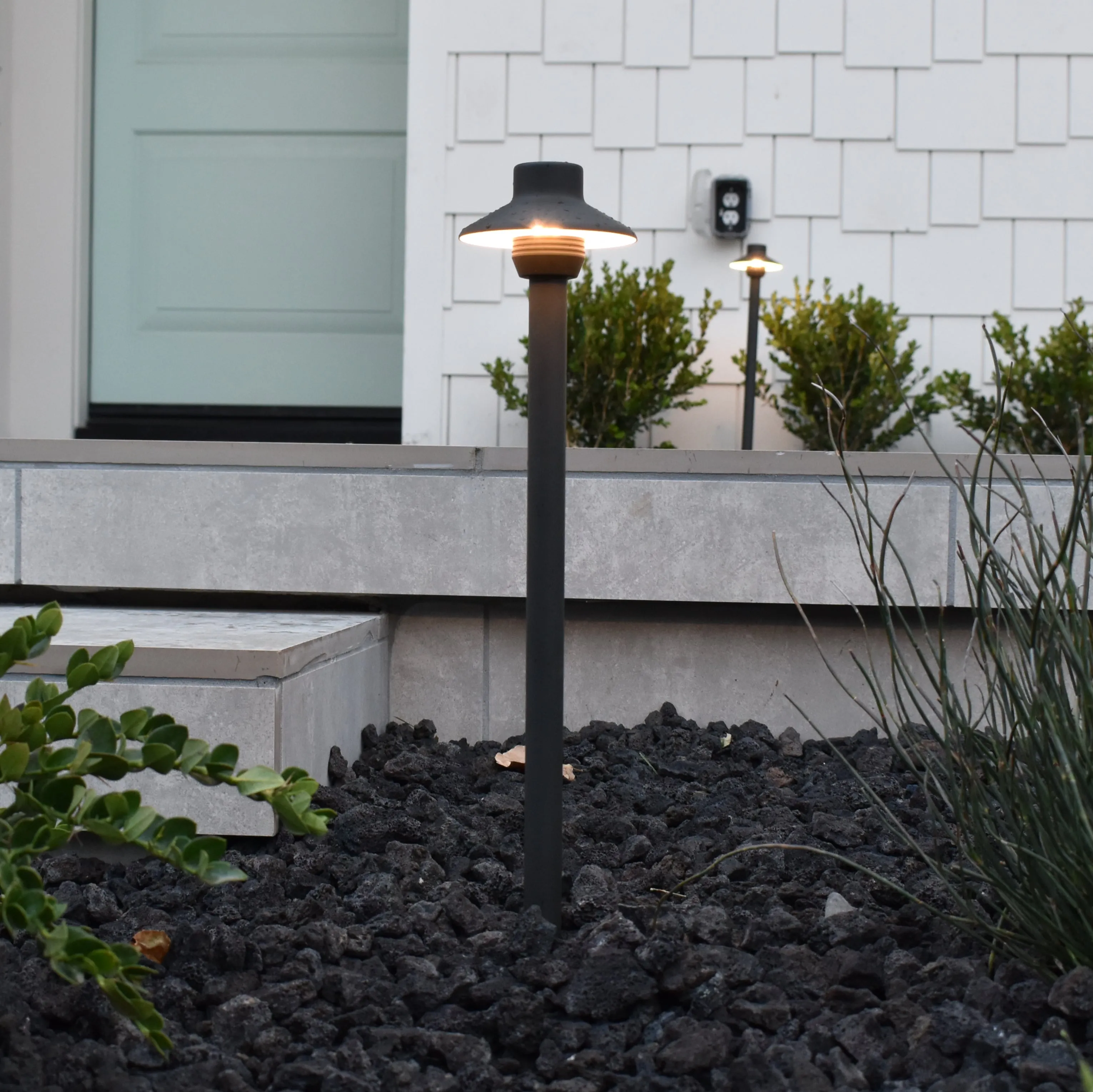 Calypso 4 Pack Solid Cast Brass Pathway Light - Dark Bronze Finish