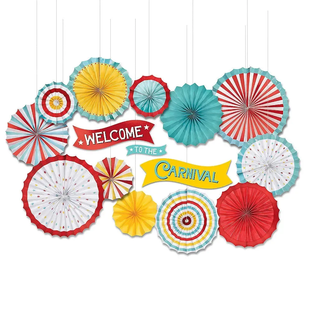 Carnival Paper Fan Decorating Kit