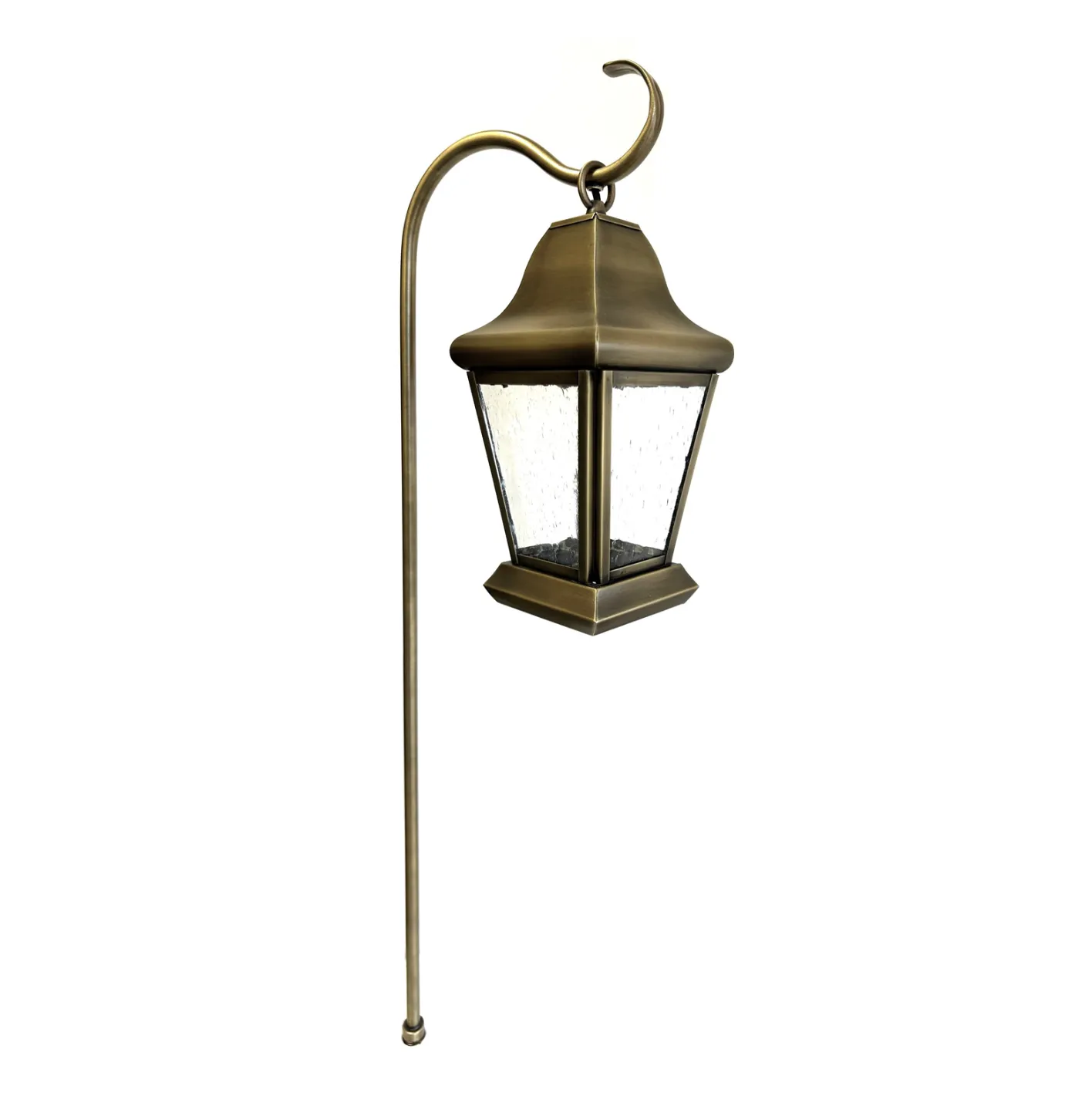 Champ Solid Brass Craftsman Lantern Garden Pathway Light