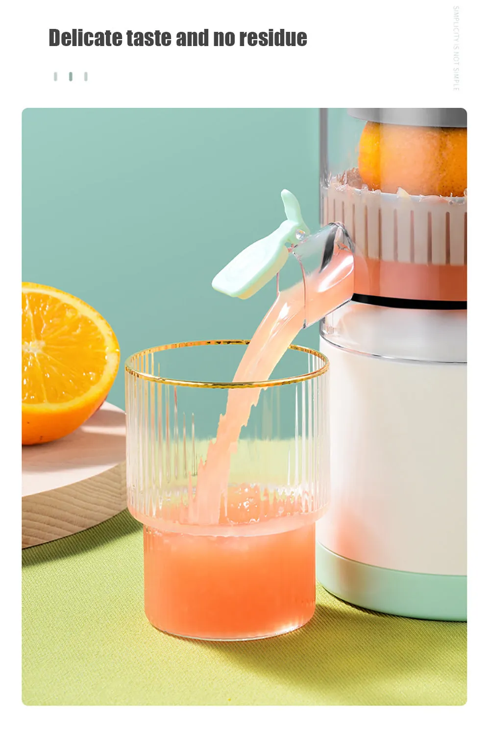 Citrus Juicer 45W Portable USB Rechargeable Multifunctional Household