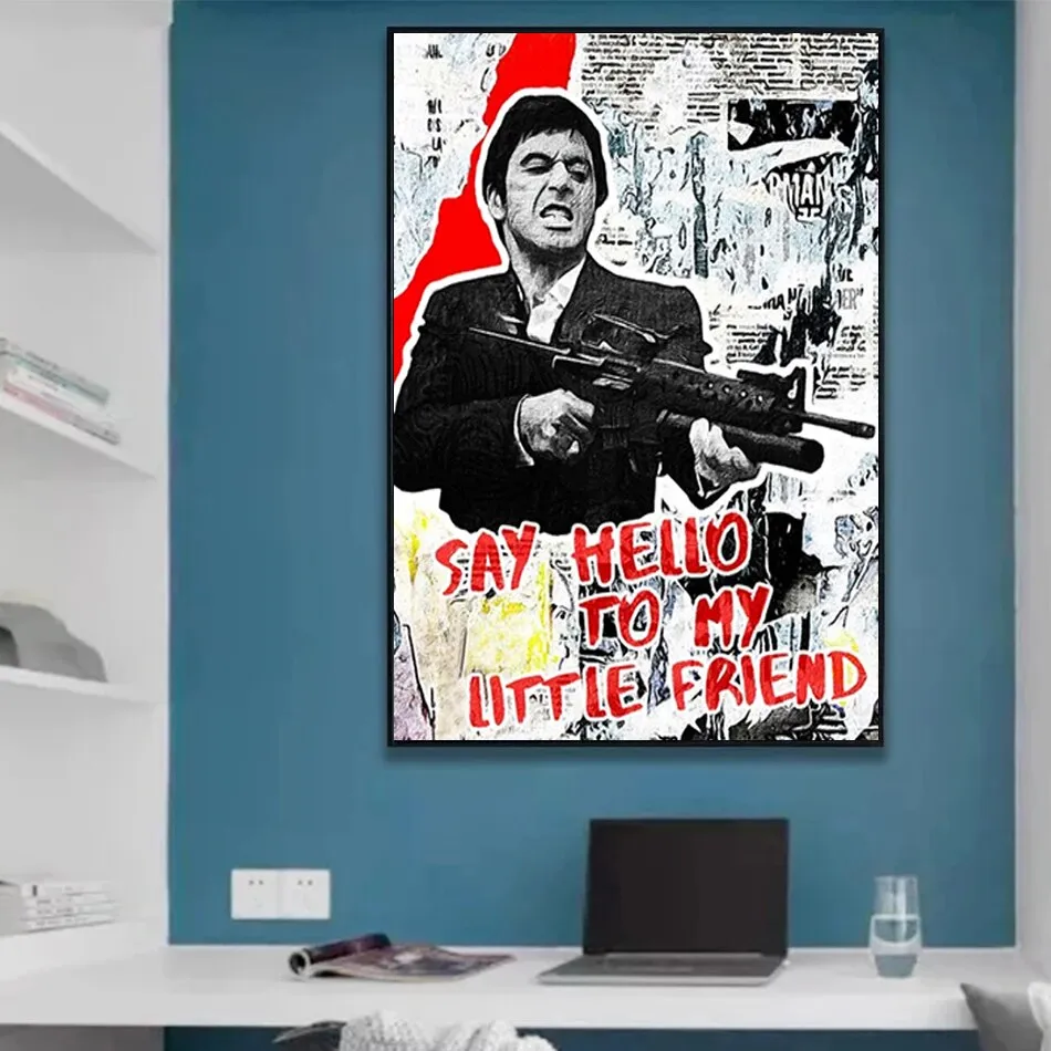 Classic Movie Poster Tony Montana Scarface Canvas Wall Art