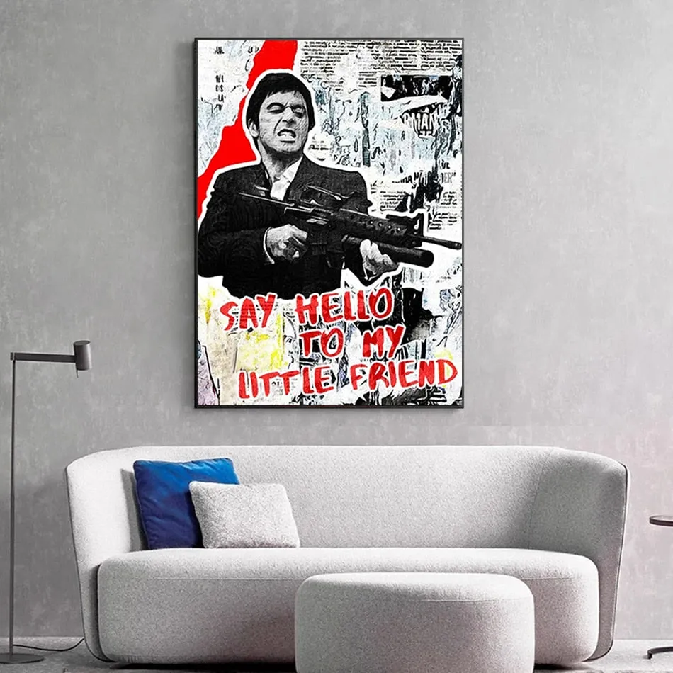 Classic Movie Poster Tony Montana Scarface Canvas Wall Art