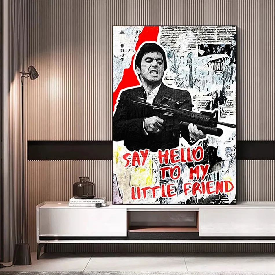 Classic Movie Poster Tony Montana Scarface Canvas Wall Art