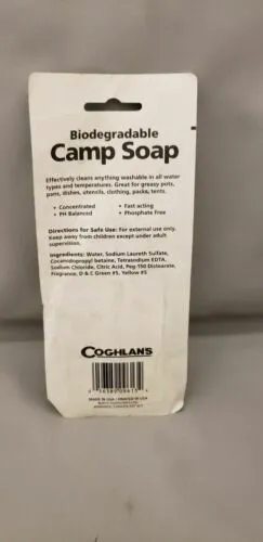 Coghlan's Biodegradable Concentrated Camp Soap 2 oz Bottle - Phosphate Free