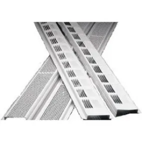 Continuous Soffit Vent, White Aluminum, 8-Ft.