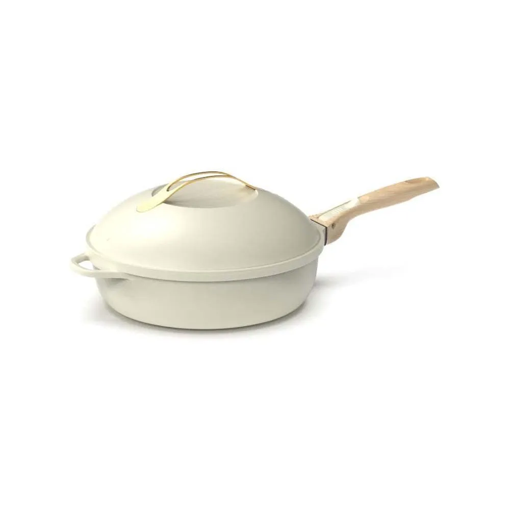 COOKUT La Favolosa Padella Casseruola Tegame 2 Manici 8 in 1 28cm Metallo Meringa