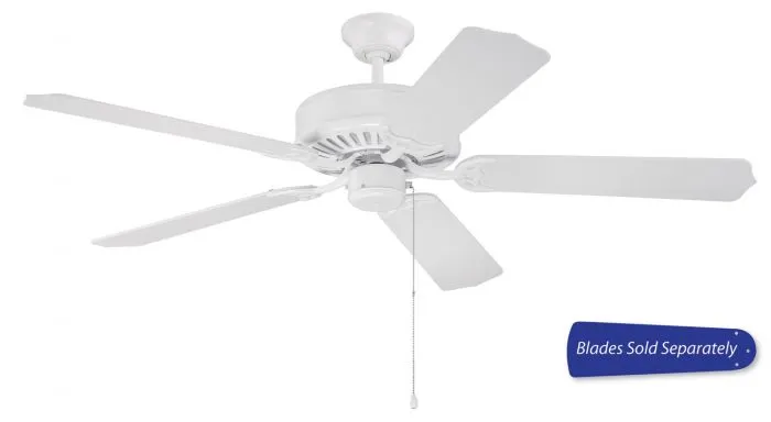 Craftmade C52W - 52 Inch Ceiling Fan, Blade Options White