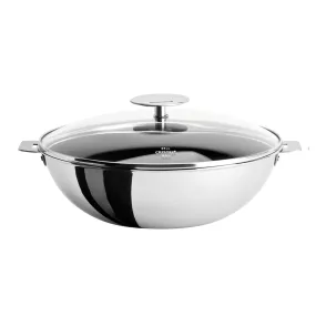 Cristel Casteline Removable Handle - 3 Qt. Non-Stick Wok w/Lid