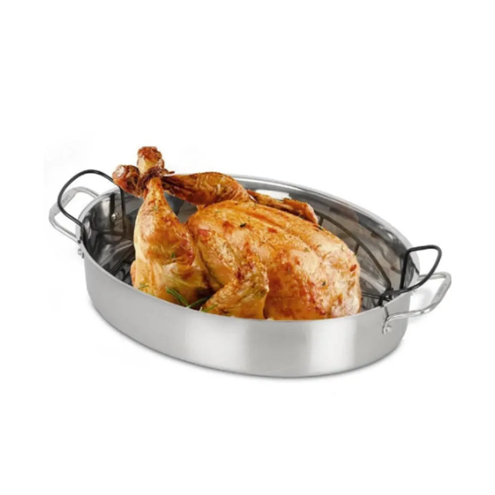 Cuisinart 87117-17ORMC 17" Oval Roasting Pan with Non-Stick Rack