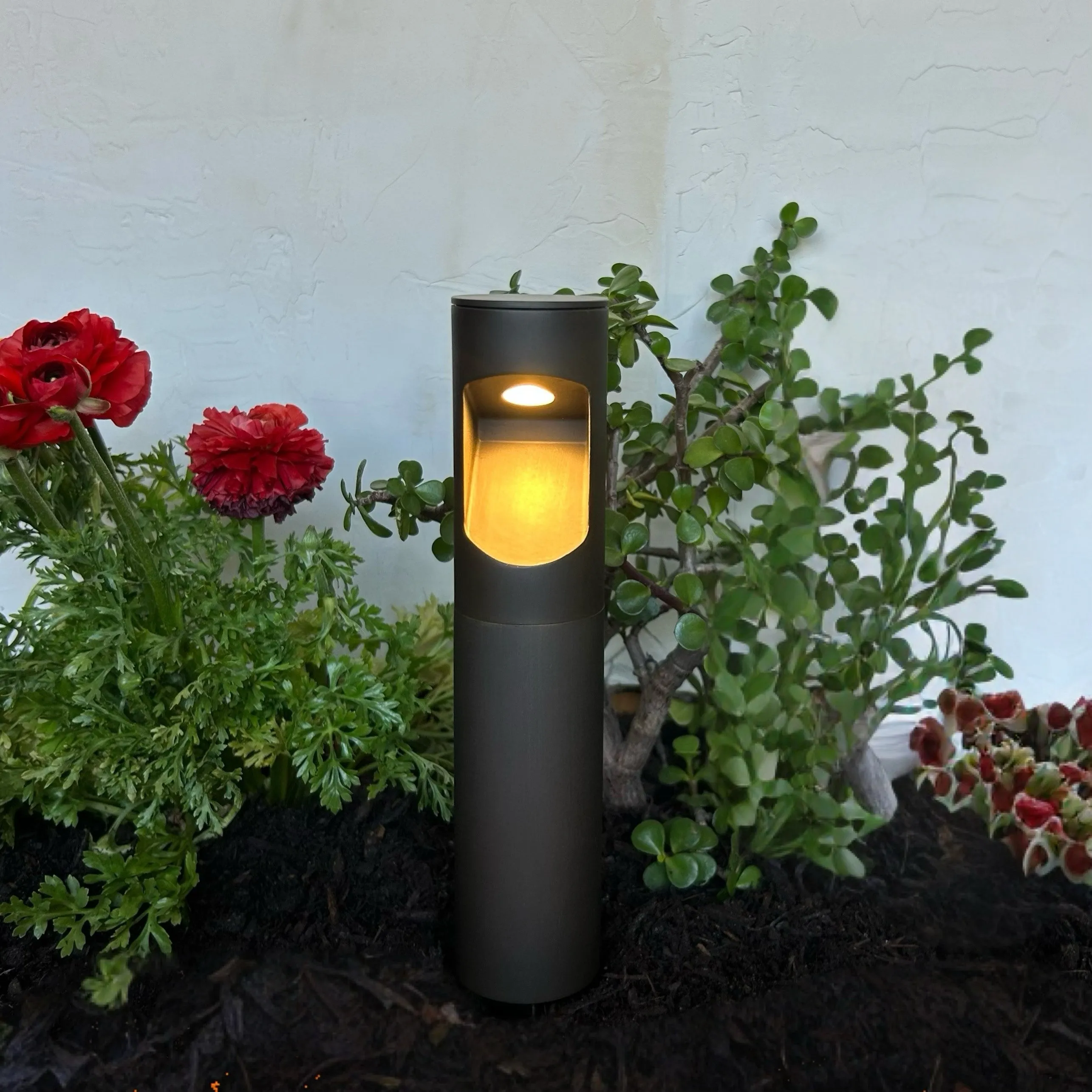 Cybelle Cast Brass Bollard Contemporary Hybrid Pathway Light Natural bronze