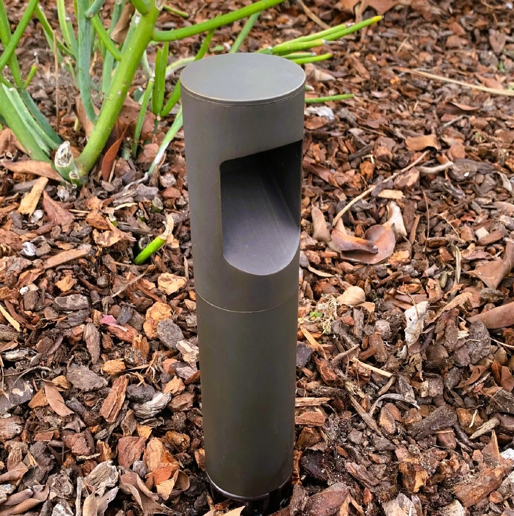 Cybelle Cast Brass Bollard Contemporary Hybrid Pathway Light Natural bronze