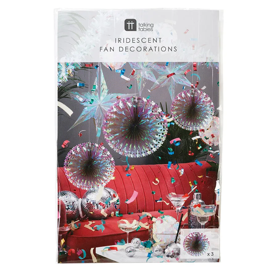 Decedant Decs Iridescent Fan Decorations