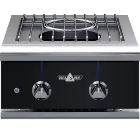 Delta Heat Built-In 22" Gas Power Burner With Black Control Panel