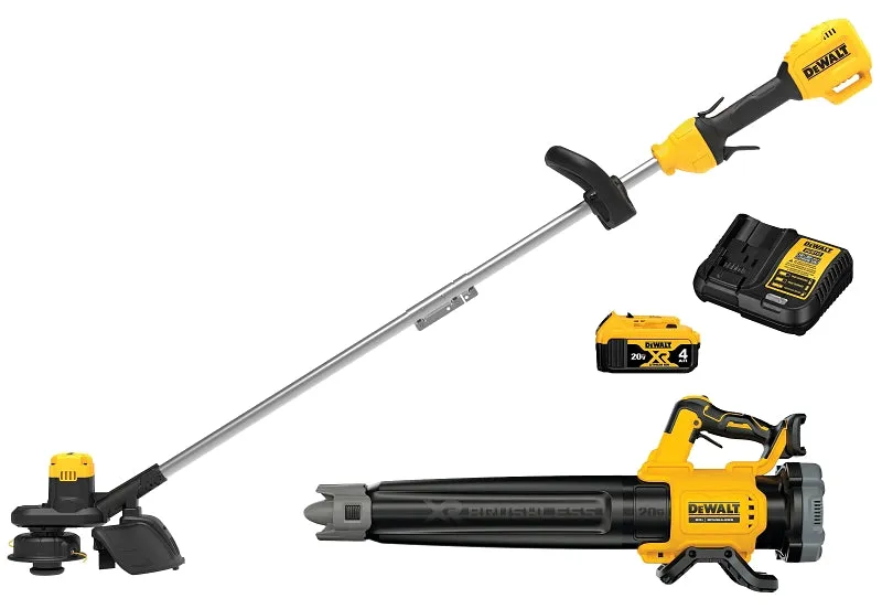 DeWALT DCKO215M1 String Trimmer and Blower Combo Kit, Battery Included, 4 Ah, 20 V, Lithium-Ion :EA: QUANTITY: 1