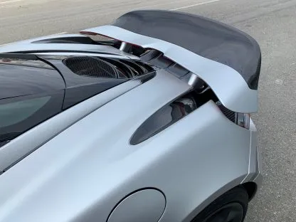 DMC McLaren 720s Rear Wing Trunk Lip Spoiler   Base Deck Lid P1 Style fits the OEM Coupe & Spider in Forged Carbon Fiber