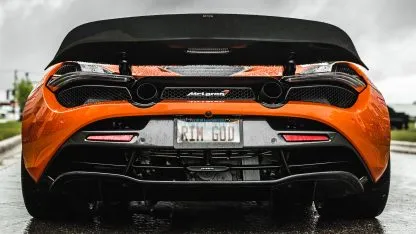 DMC McLaren 720s Rear Wing Trunk Lip Spoiler   Base Deck Lid P1 Style fits the OEM Coupe & Spider in Forged Carbon Fiber