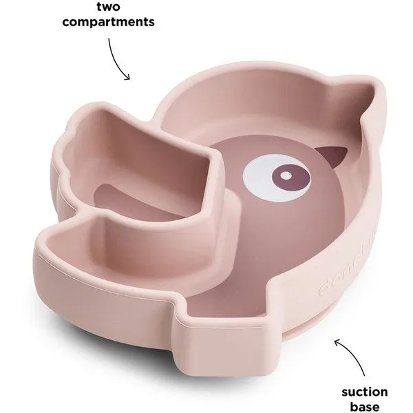 Done by Deer Silicone Stick&Stay Snack Plate Birdee Powder