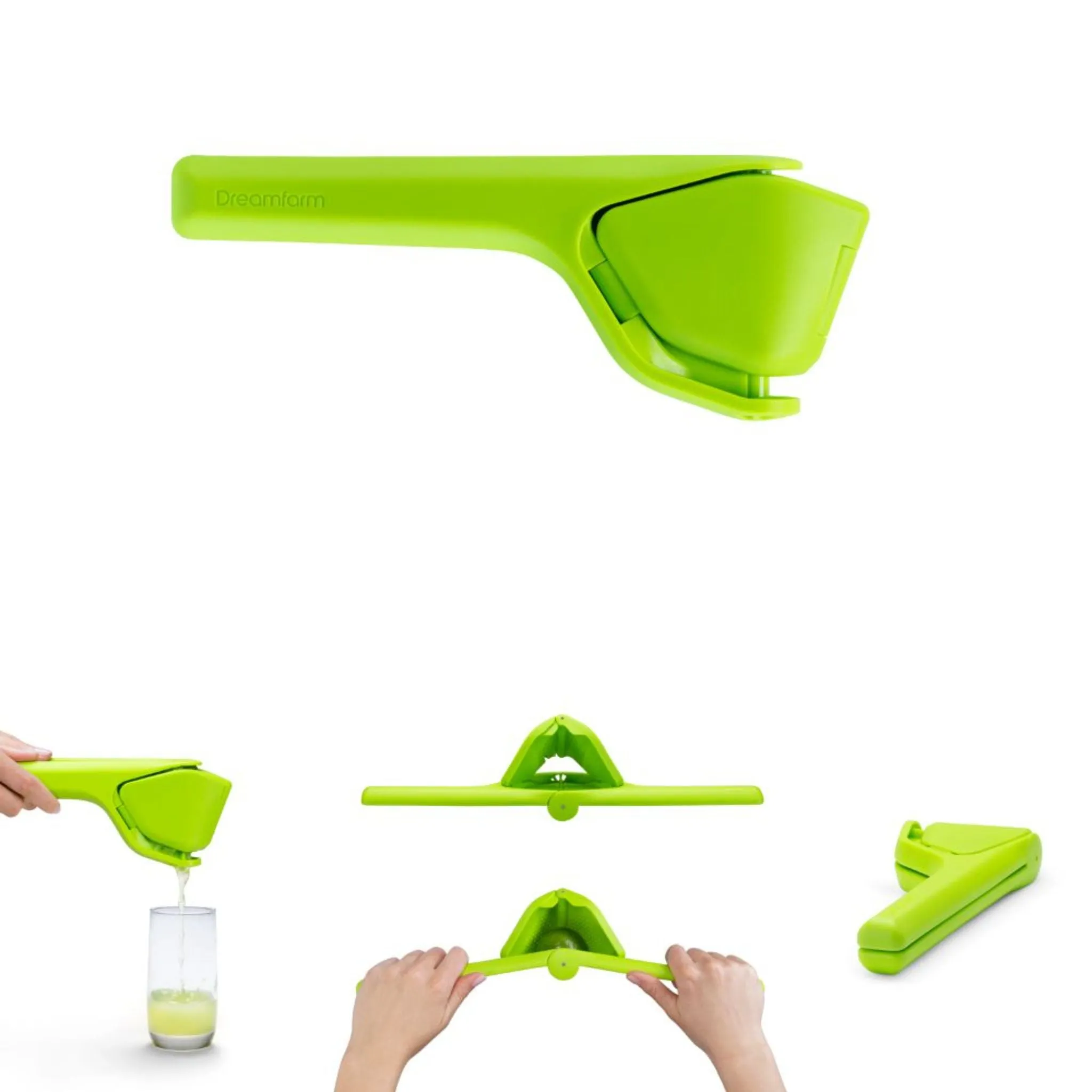 DreamFarm Stainless Steel Pp Manual Press Citrus Juicer Lime - Fluicer (SH-DFFU3468-GR)