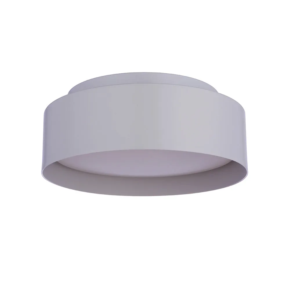 Duplo Two Light Flush Mount - White