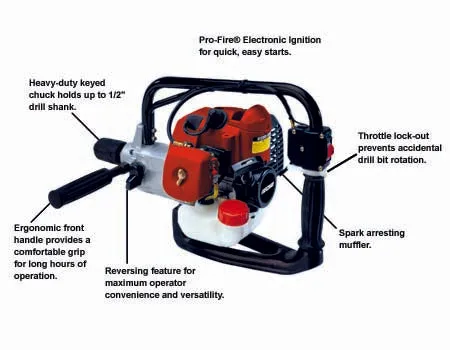 ECHO EDR-260 Engine drill with reverse and keyless chuck