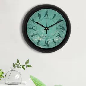 eCraftIndia Round Shape Cricket Theme Analog Designer Wall Clock for Home, Living Room, Bedroom, Office, School, Classroom Decor - Gift for Cricket Fans, Athletes, and Sports Enthusiasts of All Ages