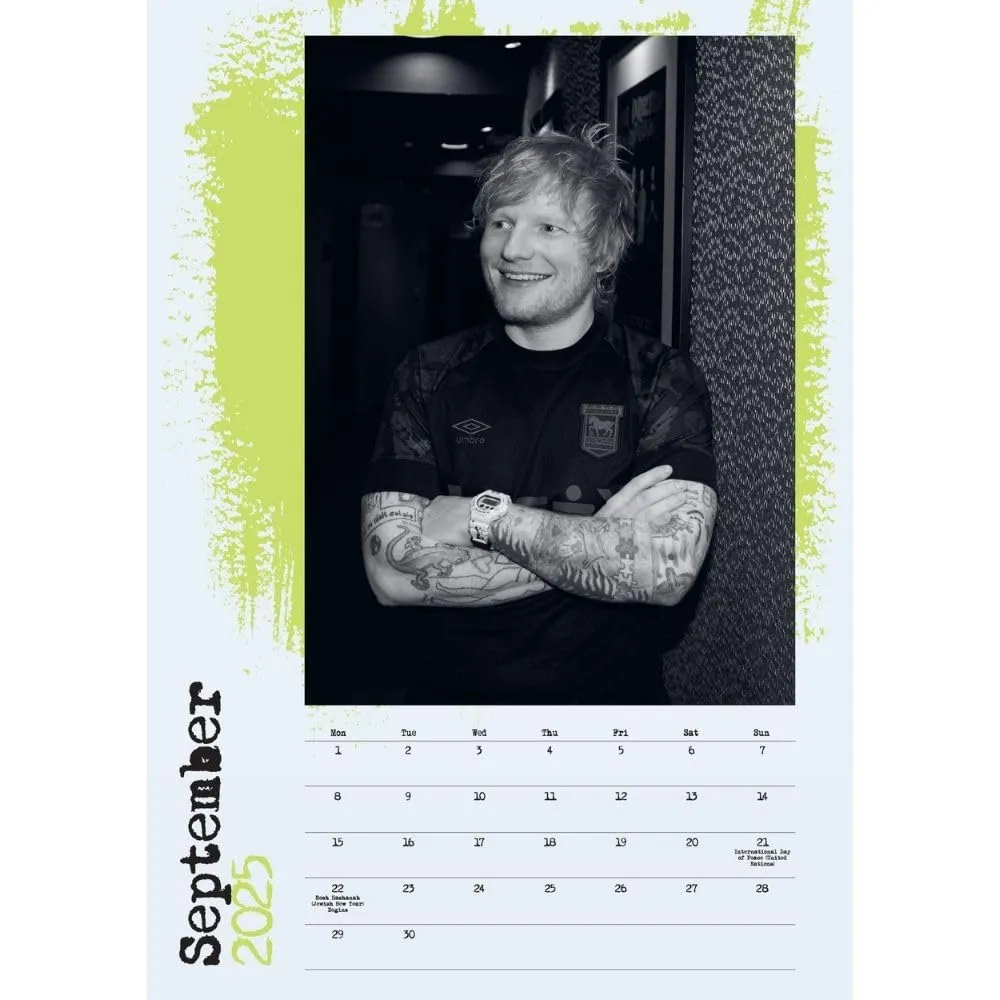 Ed Sheeran A3 Calendar 2025 - Official Licensed Merchandise