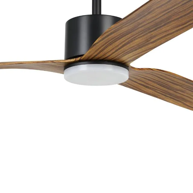 Eglo Iluka 60 Inch DC Fan 18W LED Tri-Col Black Wood