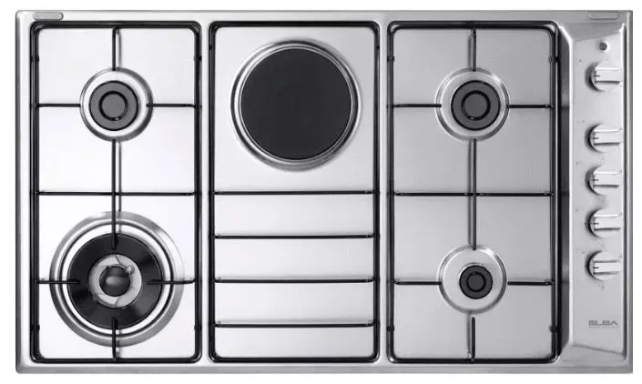 Elba 90 cm Built in Stainless Steel Gas Hob EHS 948D1 S