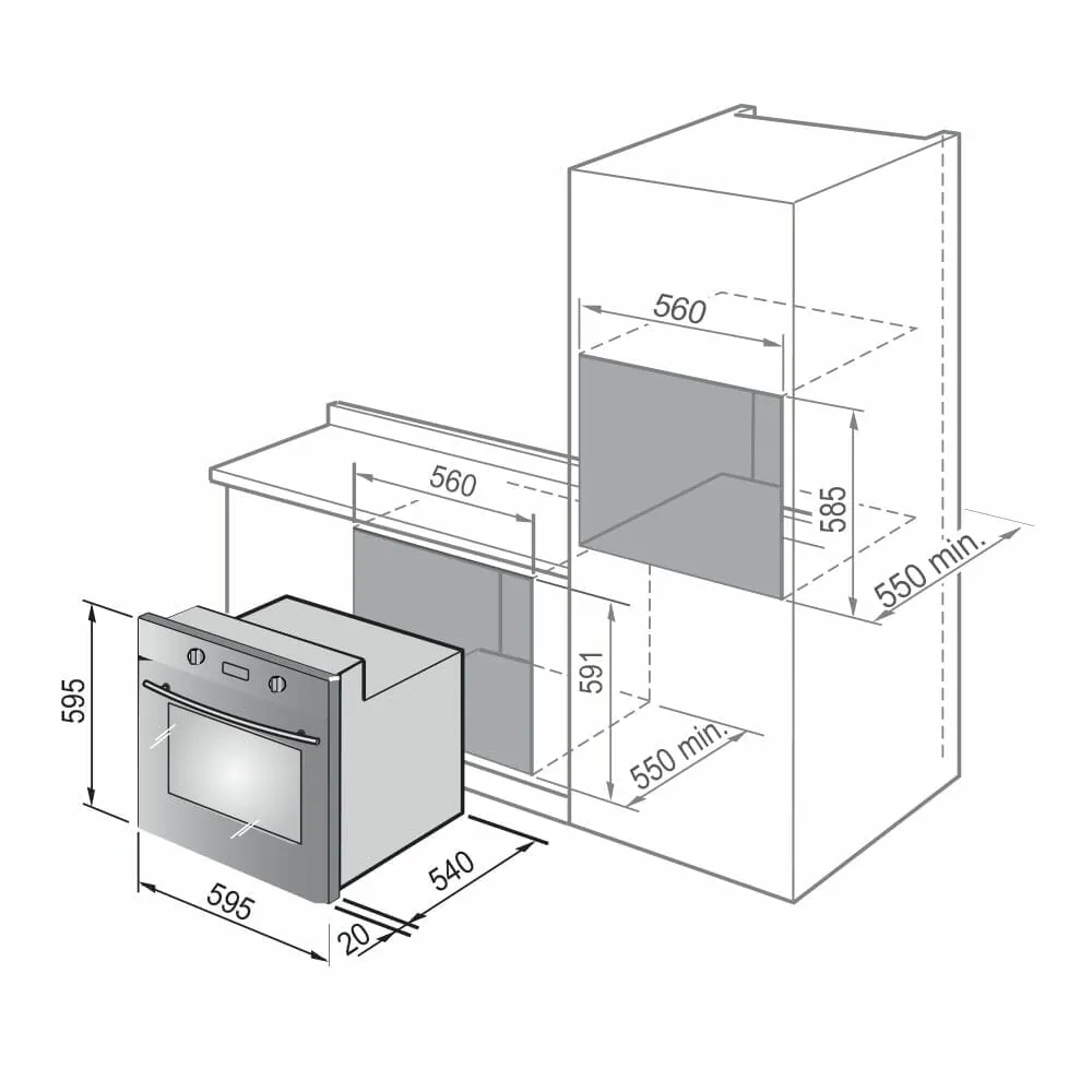 Elba ELIO 624 Baker Built- in Oven