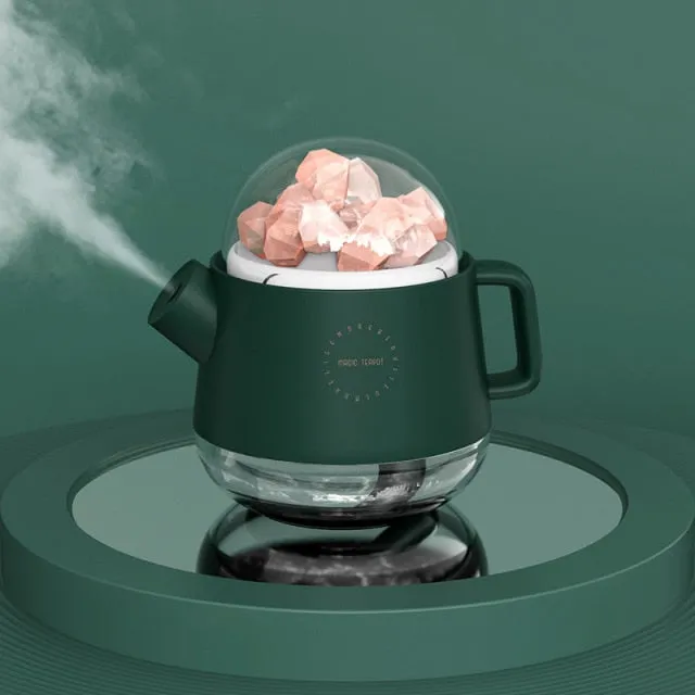 Elegant Teapot Humidifier Night Lamp