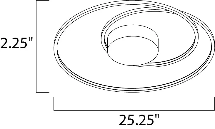 ET2 E21322 Cycle 25" Wide LED Flush Mount