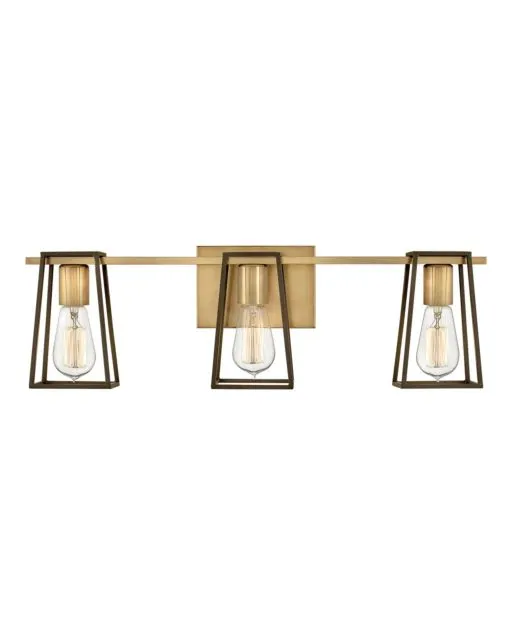 FILMORE 3 LIGHT VANITY, HERITAGE BRASS