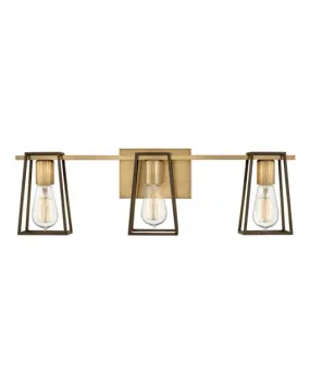 FILMORE 3 LIGHT VANITY, HERITAGE BRASS