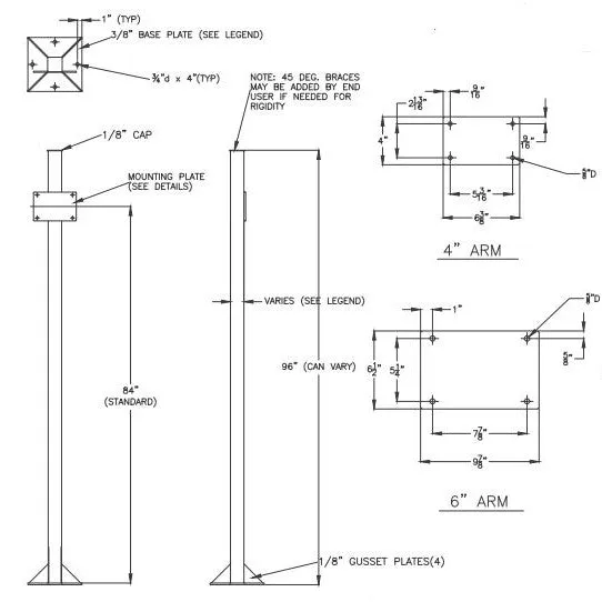 Floor Stand & Ceiling Mount for Fume Extraction Arms