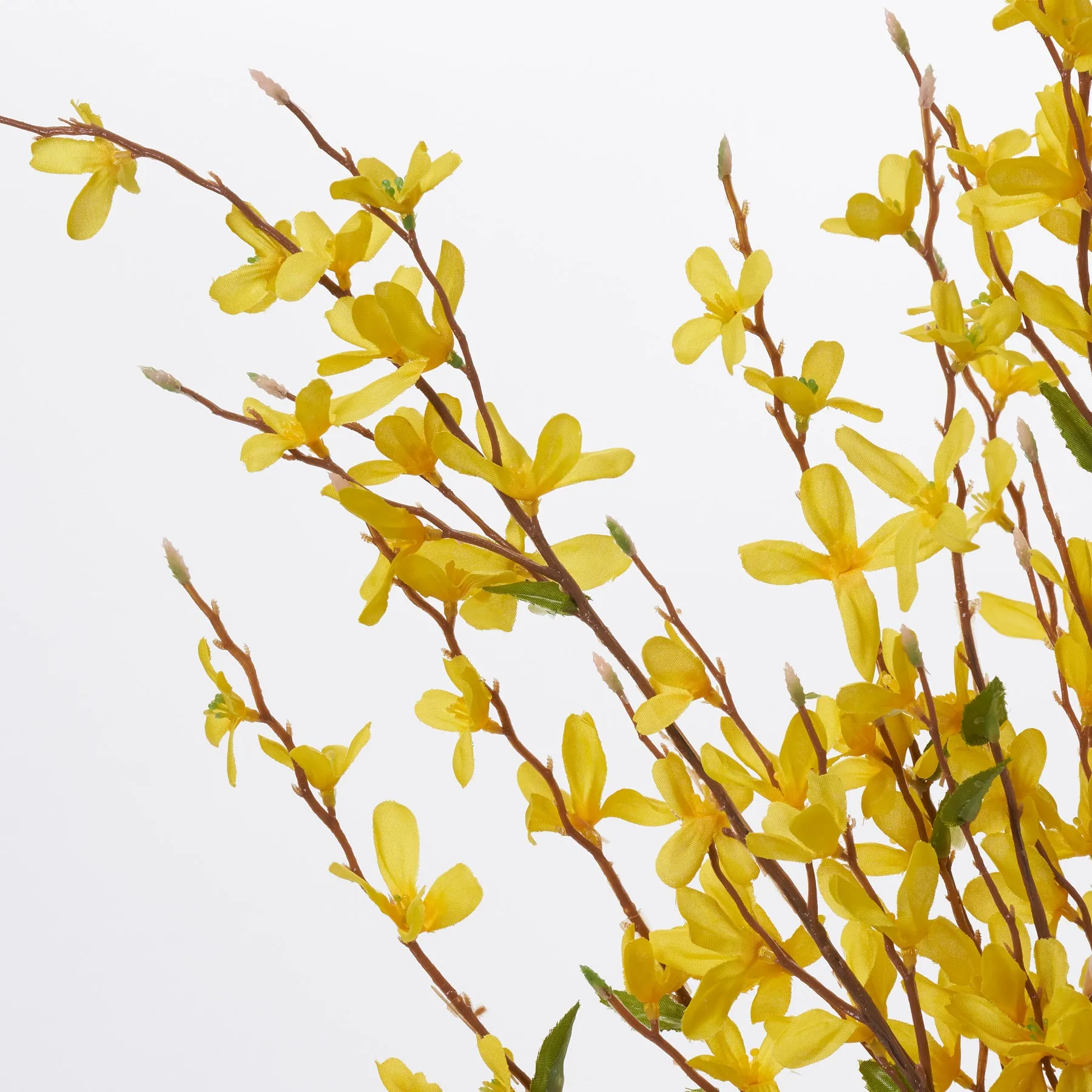 Flowering Yellow Silk Forsythia Branch Bush Spray - 31"