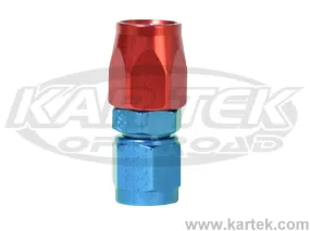 Fragola AN -4 Blue And Red Anodized Aluminum Series 3000 Cutter Style Straight Hose Ends