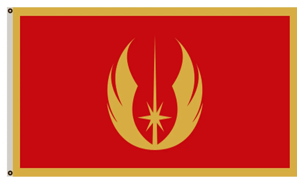 Fyon Star Wars Star Trek fans banner the Jedi movement (Montenegro) flag