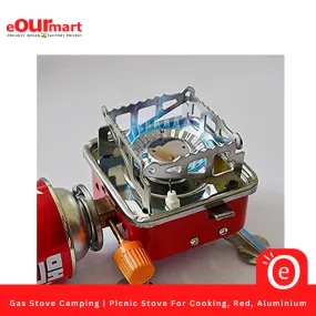 Gas Stove Camping | Picnic Stove For Cooking, Red, Aluminium