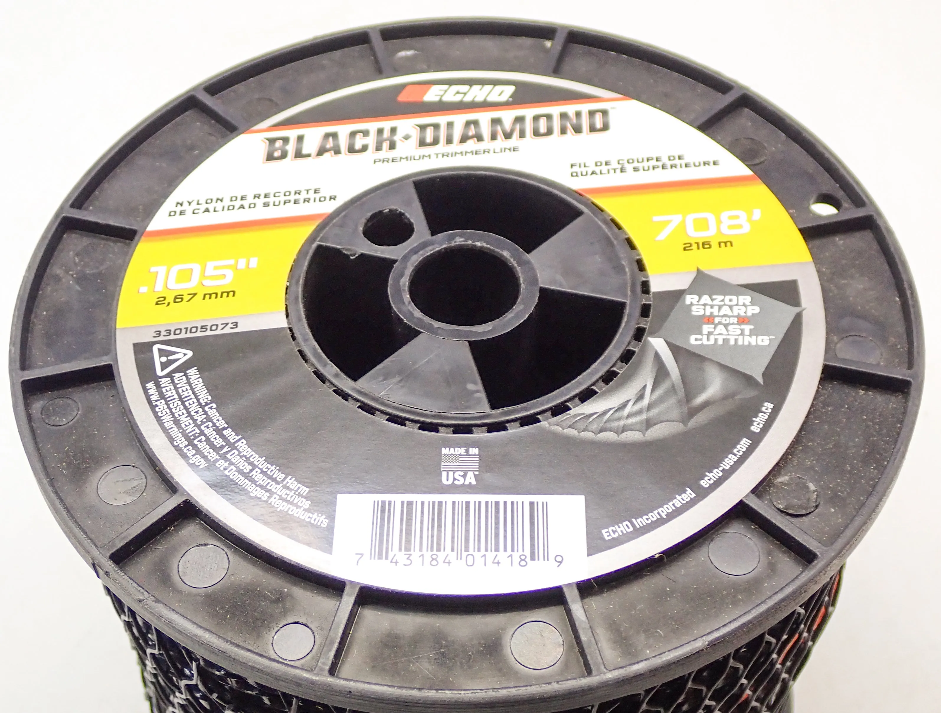 GENUINE ECHO BLACK DIAMOND LINE .105 3LB SPOOL 885FT 330105073