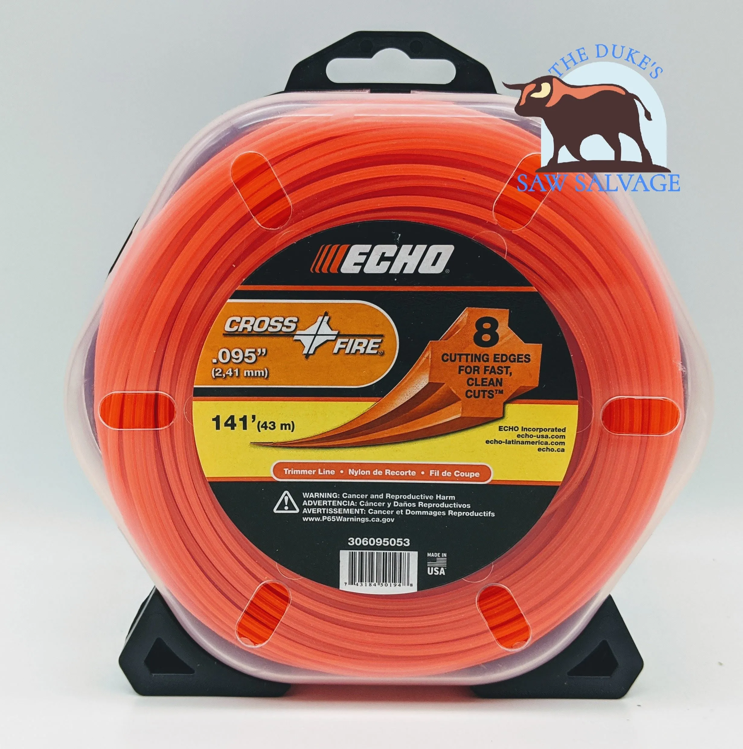 GENUINE ECHO CROSSFIRE TRIMMER LINE .095 1/2LB PACKAGE