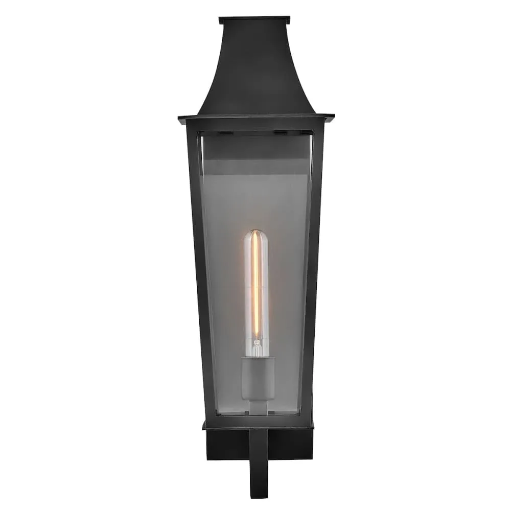 Georgetown Coastal Outdoor Wall Lantern - Medium 21.75" - Black